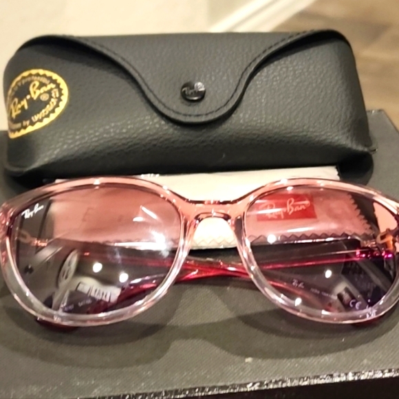 Ray-Ban Emma 59 MM Cat Eye Sunglasses- Light Brown/Gradient Violet - Picture 5 of 12